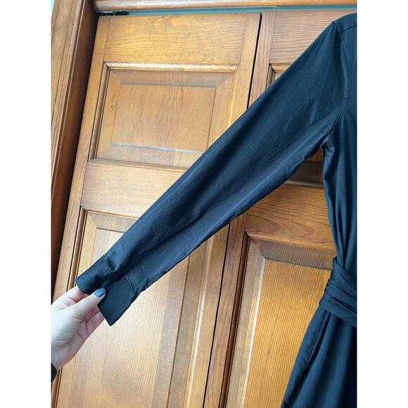 Untuckit For Her Women's Angelina Black Button Down Mini Long Sleeve Dress SZ 4 - Picture 5 of 15
